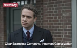 Clear examples correct vs. incorrect capitalization