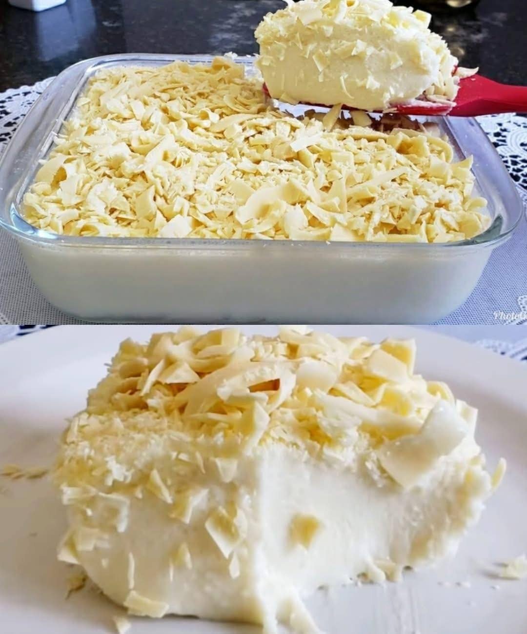 Condensed milk ice cream dessert: simply creamy and very refreshing