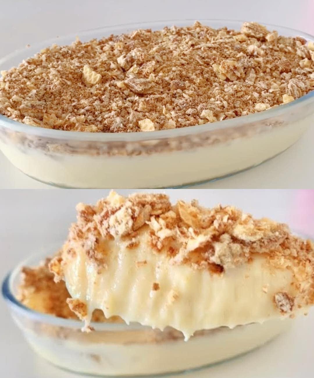 Creamy Dessert with 3 Ingredients: Simple Recipe to Make-No Cooking Needed, Just Chill and Enjoy