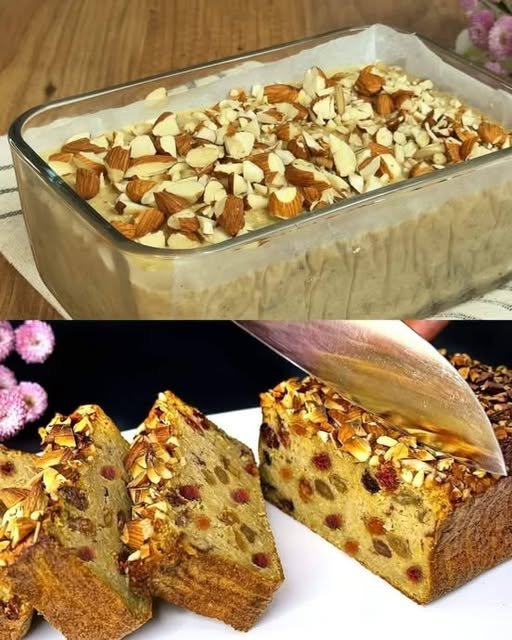 🍞 Moist Banana Fruit & Nut Bread (Soft, Sweet & Crunchy)