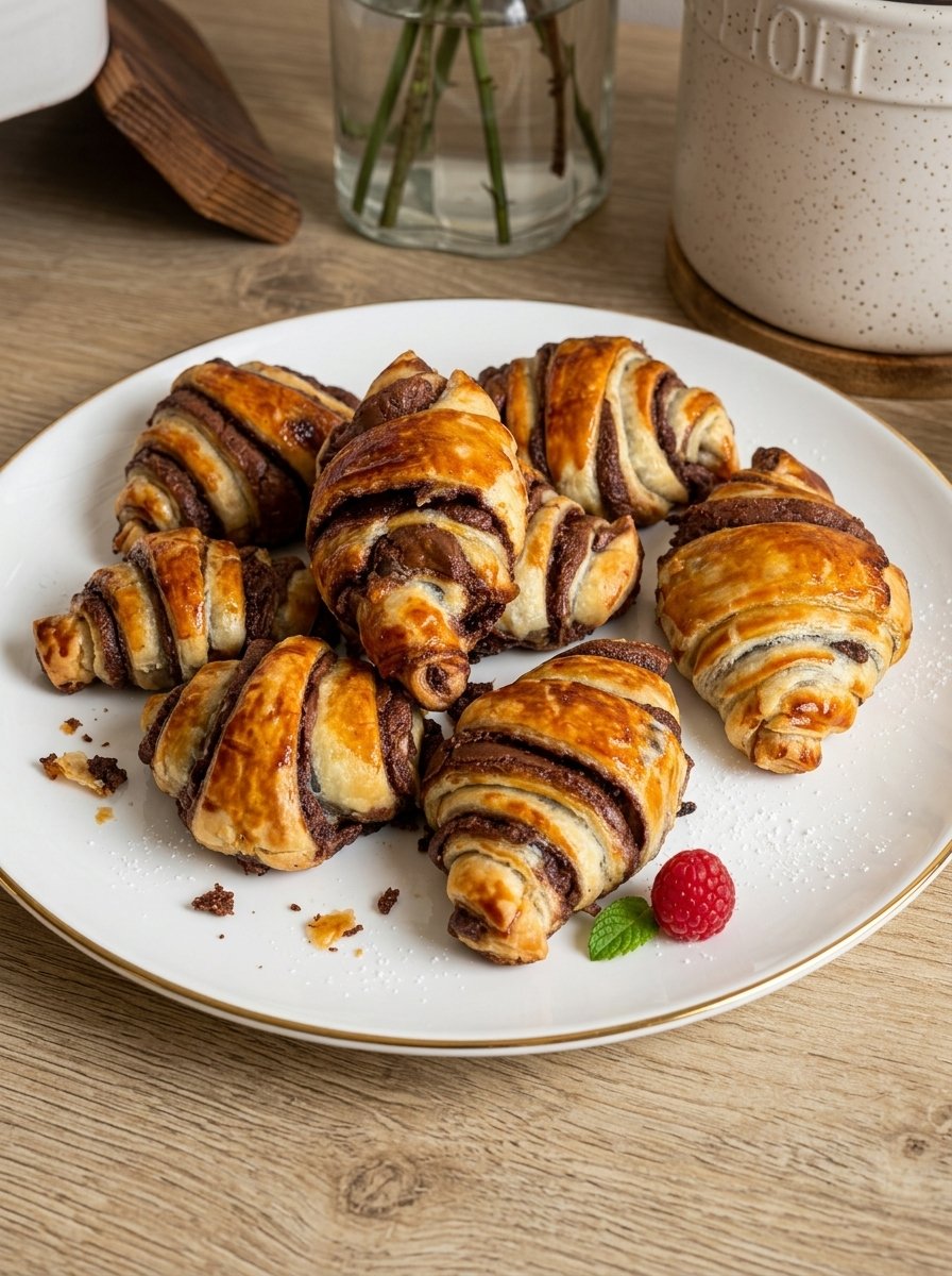 Easy Chocolate Mini Croissants