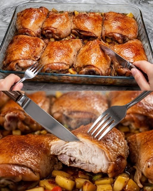 Baked Chicken Thighs with Vegetables