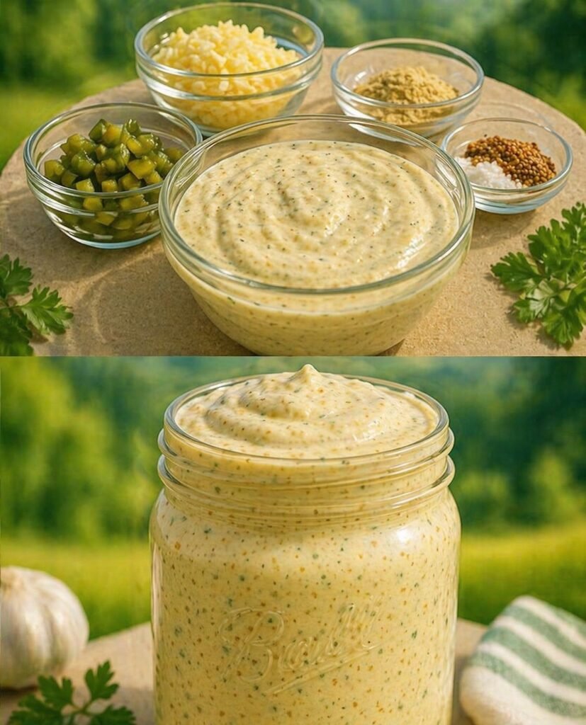 creamy pickle-mustard mayo sauce