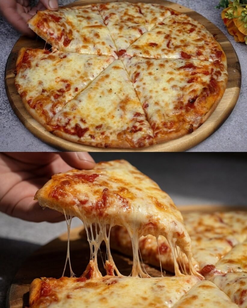 No-Knead No rolling Pizza Ready In 5 Minutes!