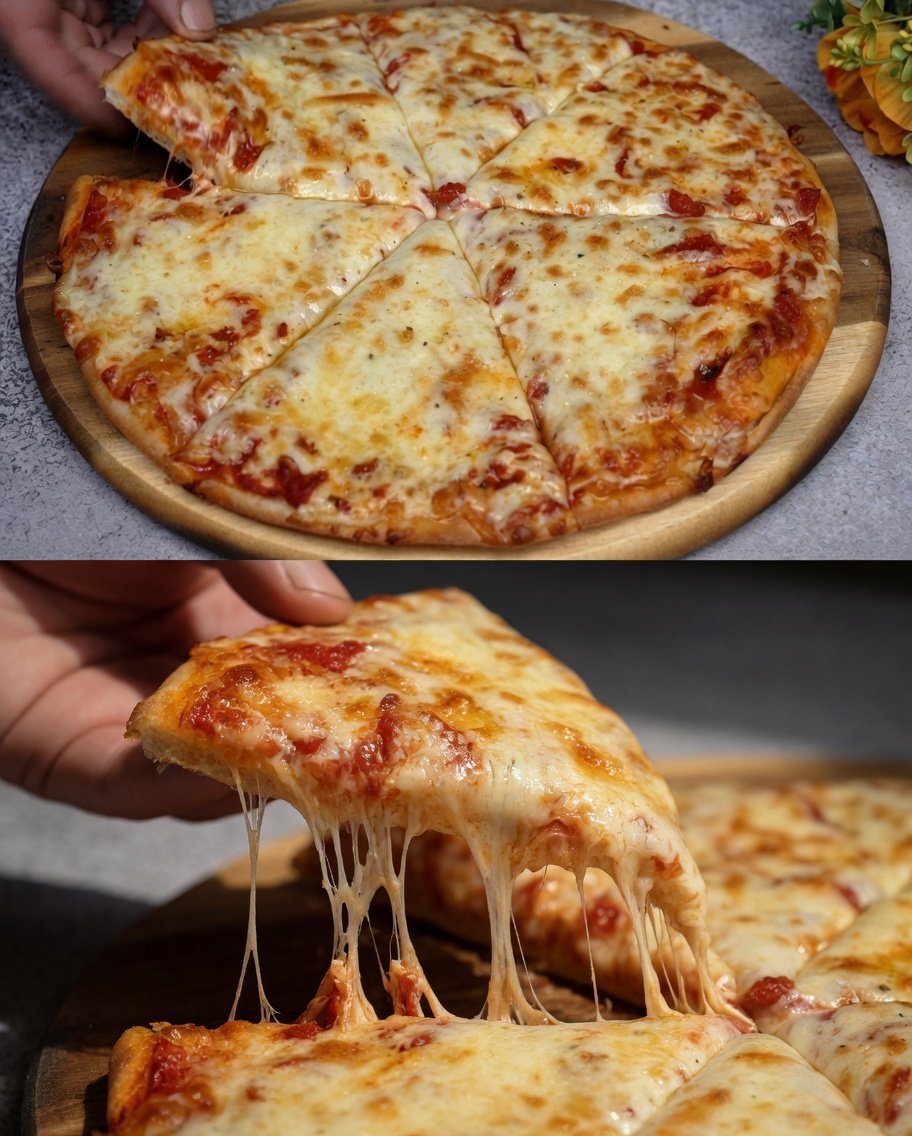 No-Knead No rolling Pizza Ready In 5 Minutes!