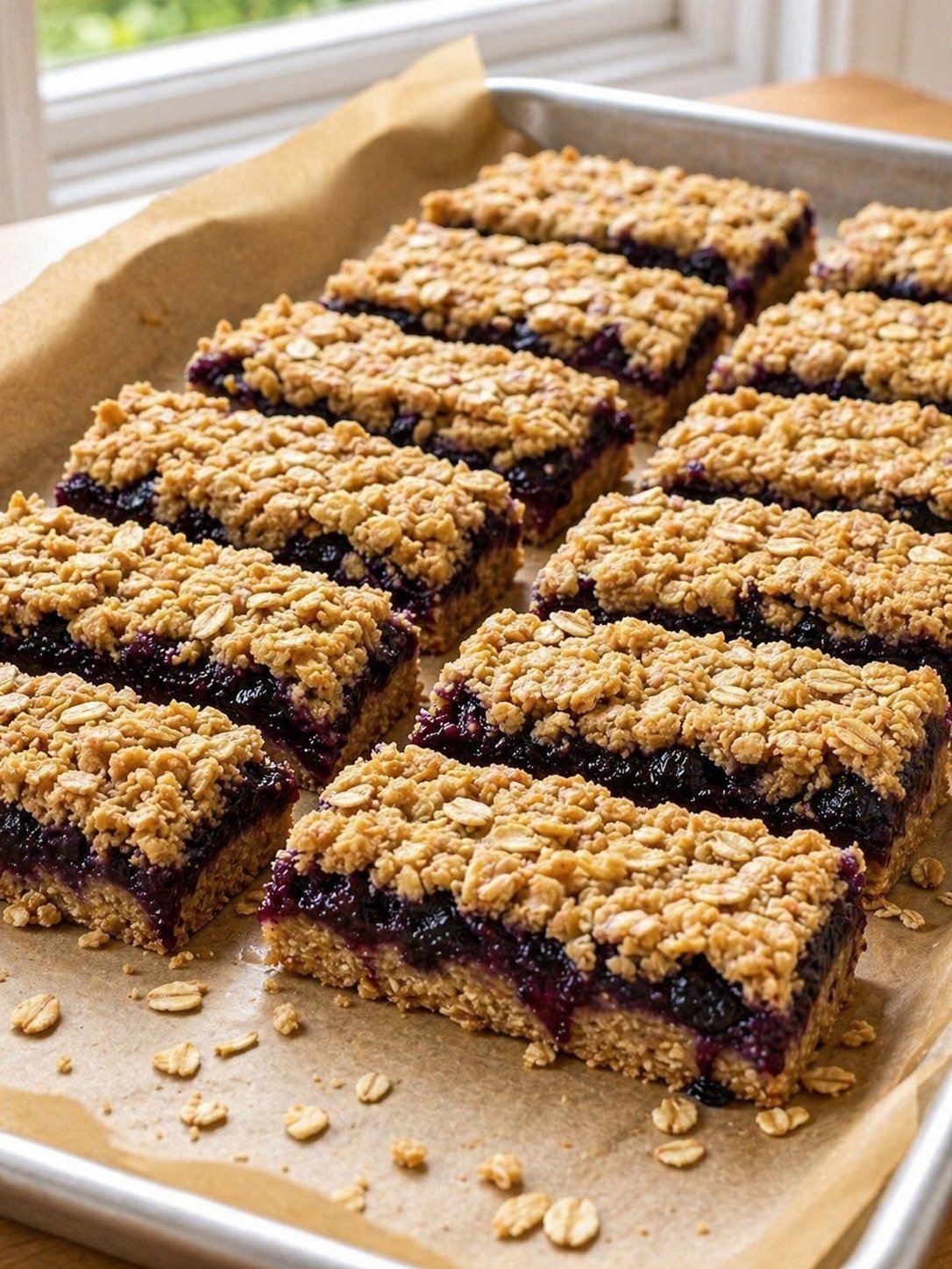 Blueberry Oat Crumble Bars
