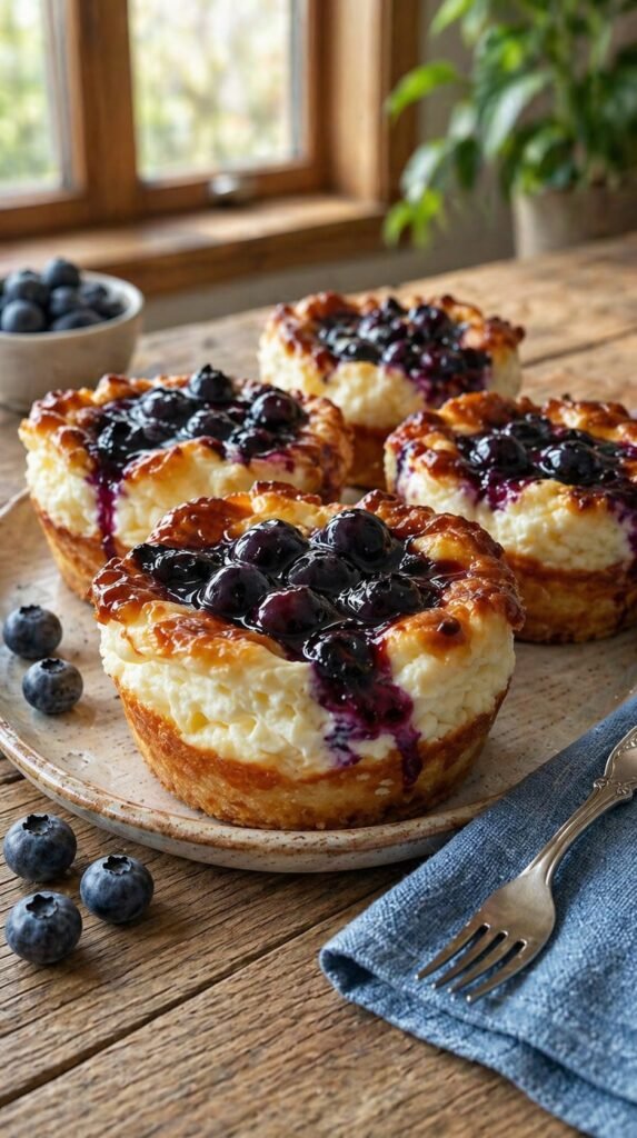 Blueberry Cream Cheese Cottage Cheese Breakfast Cups