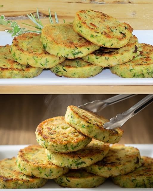 Golden Zucchini Burger Without Frying Without Oven