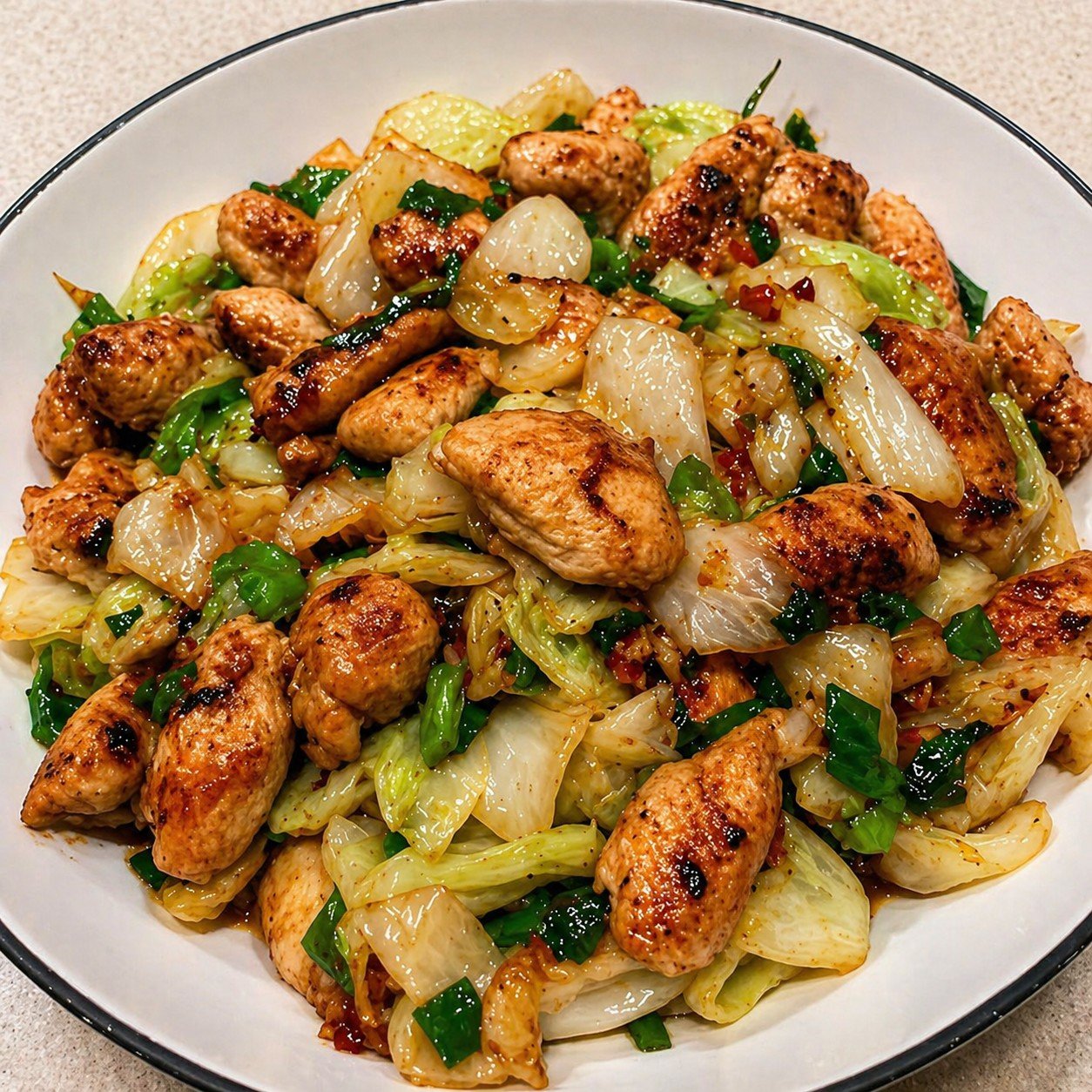 Chicken & Cabbage Stir-Fry