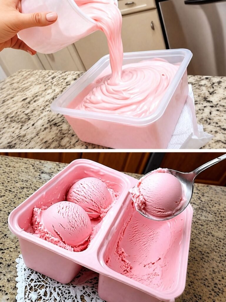 Creamy Strawberry Ice Cream