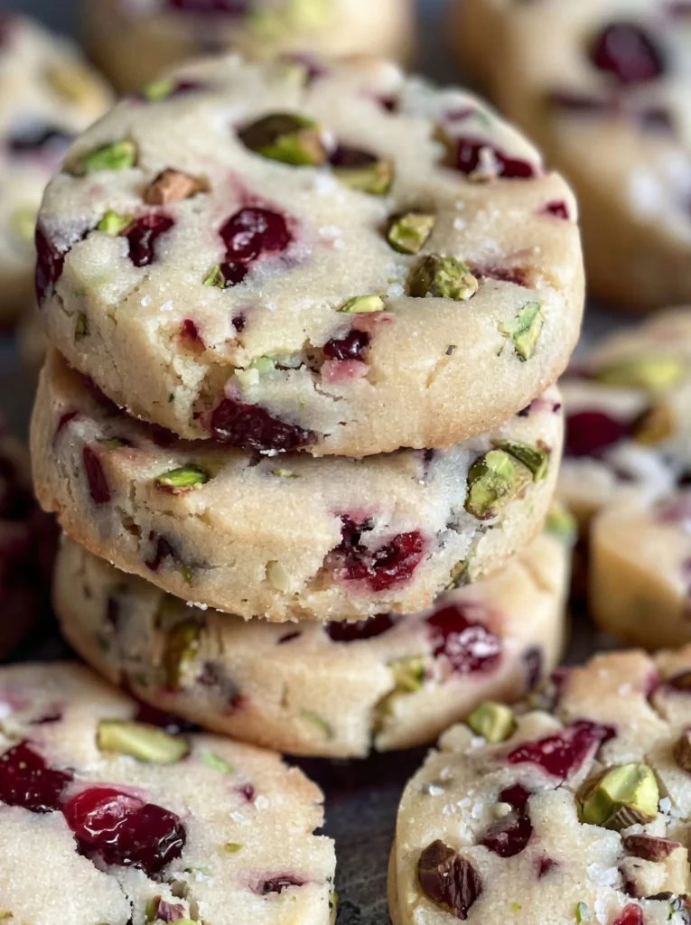 🍪 Cranberry & Pistachio Shortbread