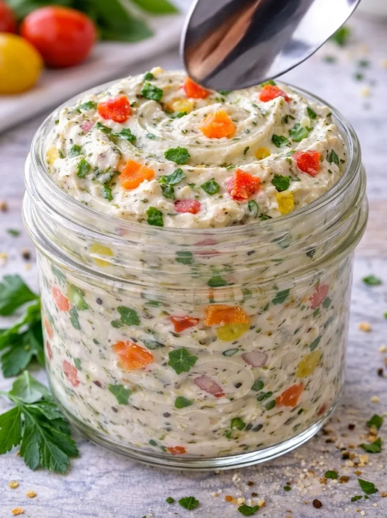 Creamy Herbed Veggie Cheese Spread