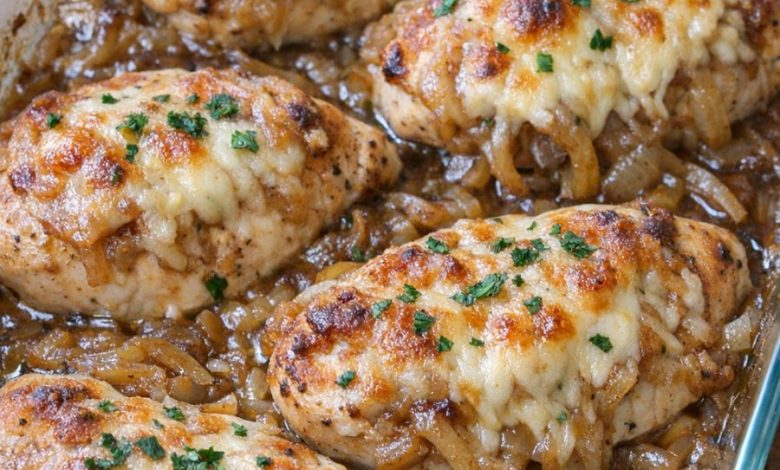 Baked French Onion Chicken – Only 4 Ingredients!