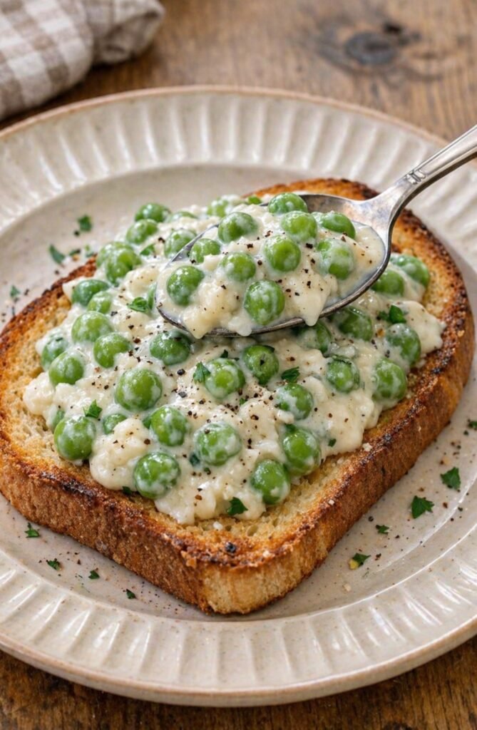 Creamed Peas on Toast