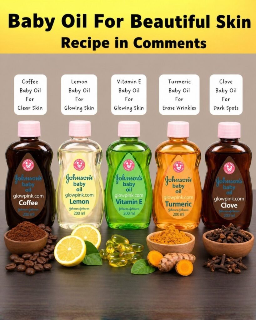 5 Best Baby Oil DIY’s For Wrinkle Free, Clear, Glowing Skin