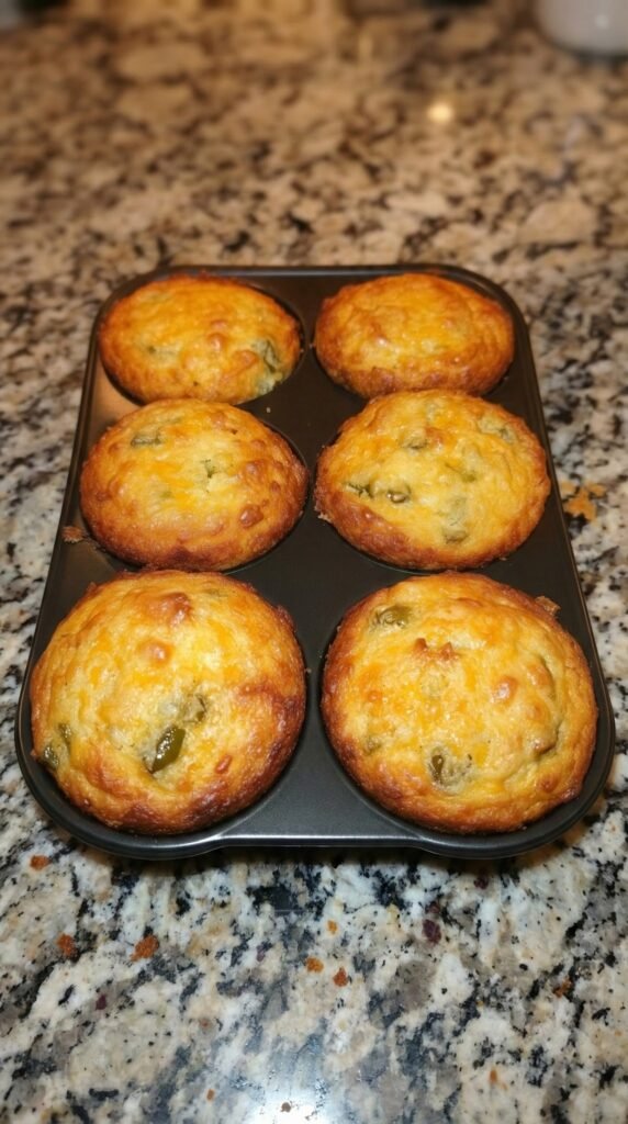 Jalapeno Cheddar Cornbread Muffins