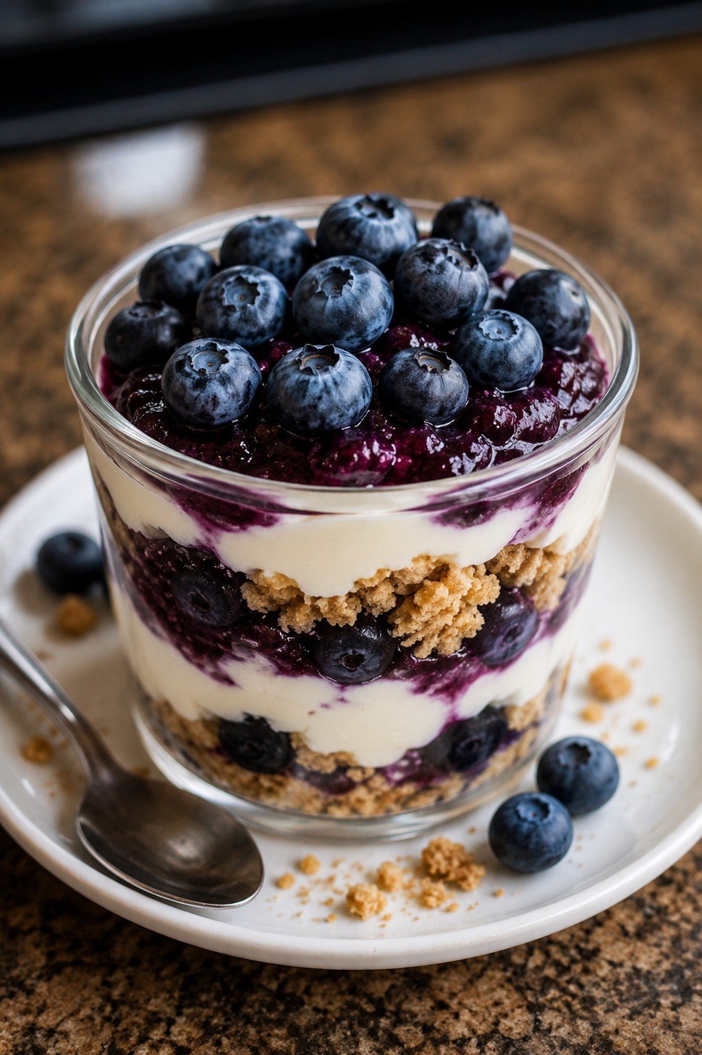 Protein Blueberry Breakfast Jar