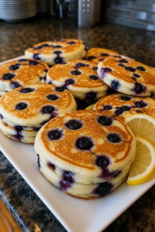 Fluffy Blueberry Pancakes