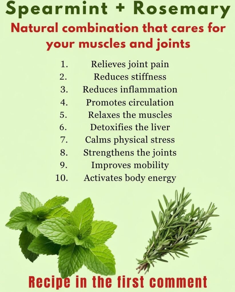 Spearmint and Rosemary: A Gentle Natural Blend to Soothe Knee, Cartilage, and Hip Discomfort