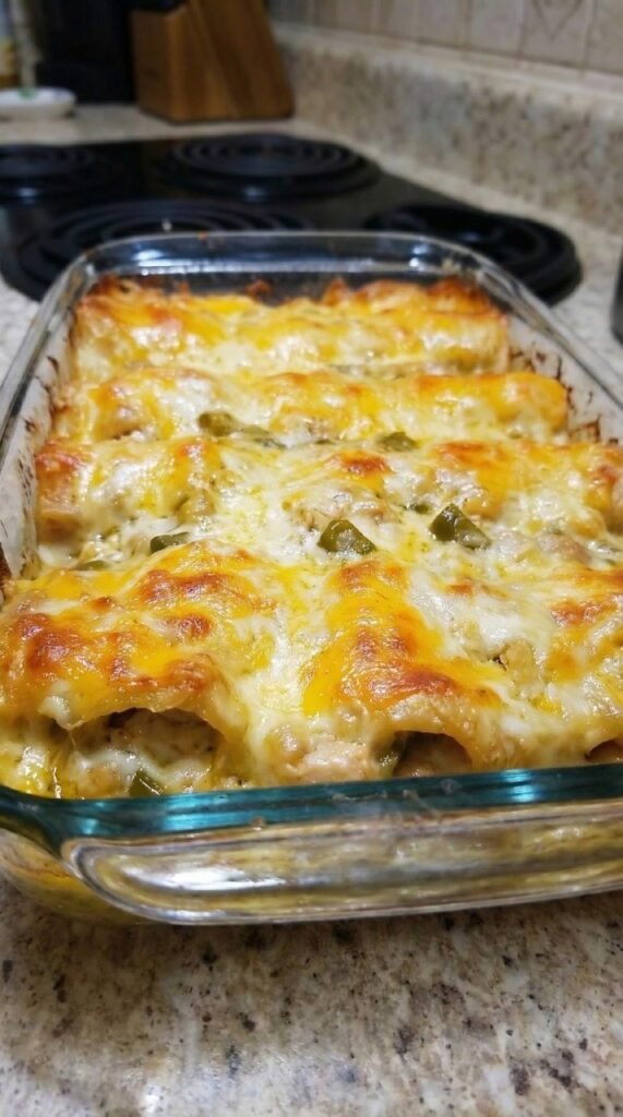 Green Chili Chicken Enchiladas