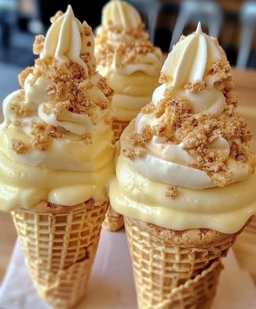 Banana Pudding Soft Serve Cone
