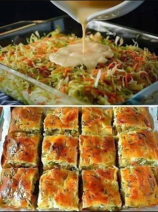Golden Cabbage & Veggie Bake