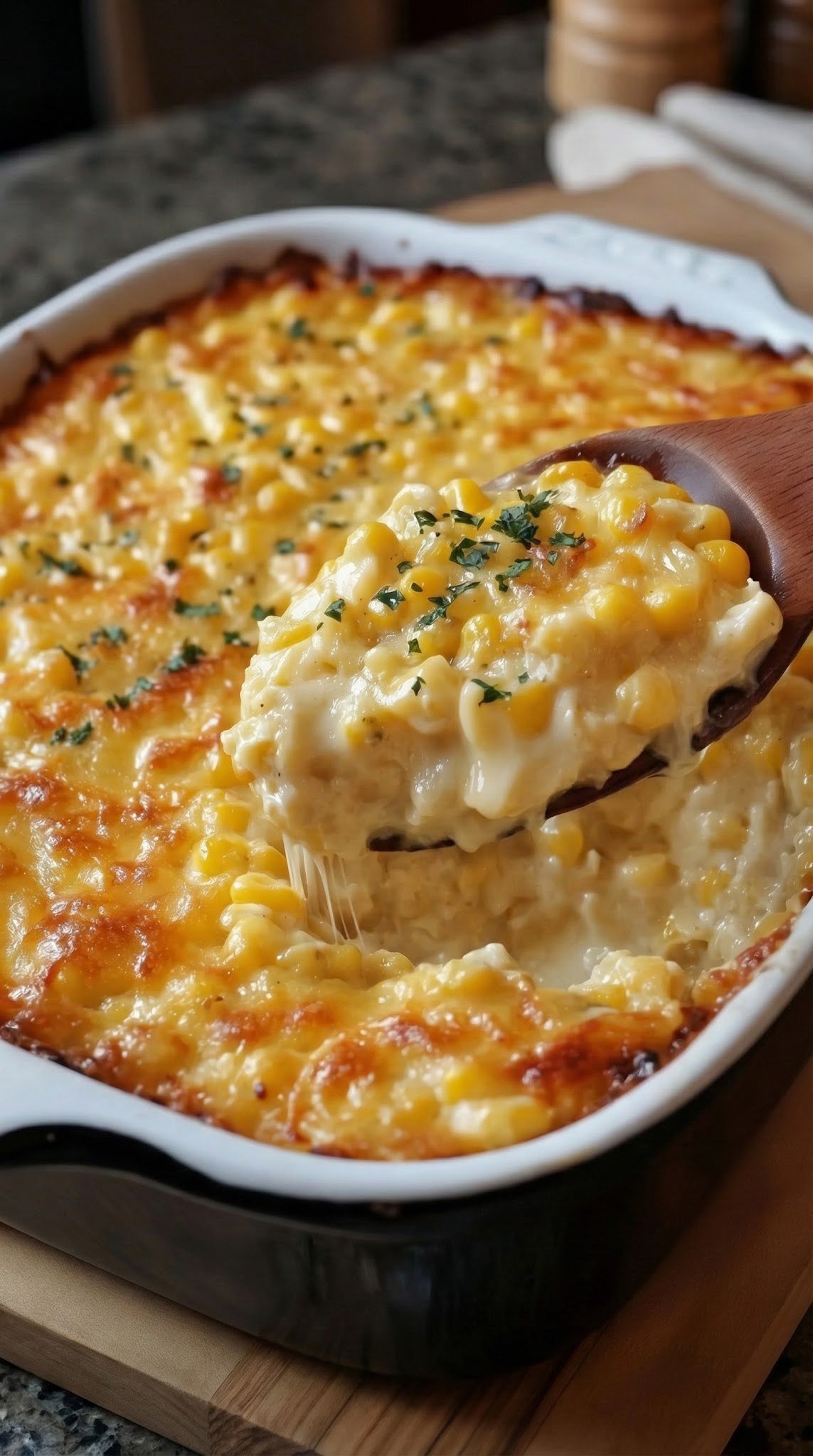 Slow Cooker Cream Cheese Green Chile Corn Casserole