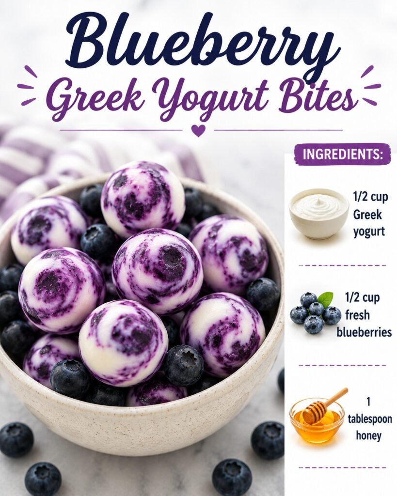 Blueberry Greek Yogurt Bites