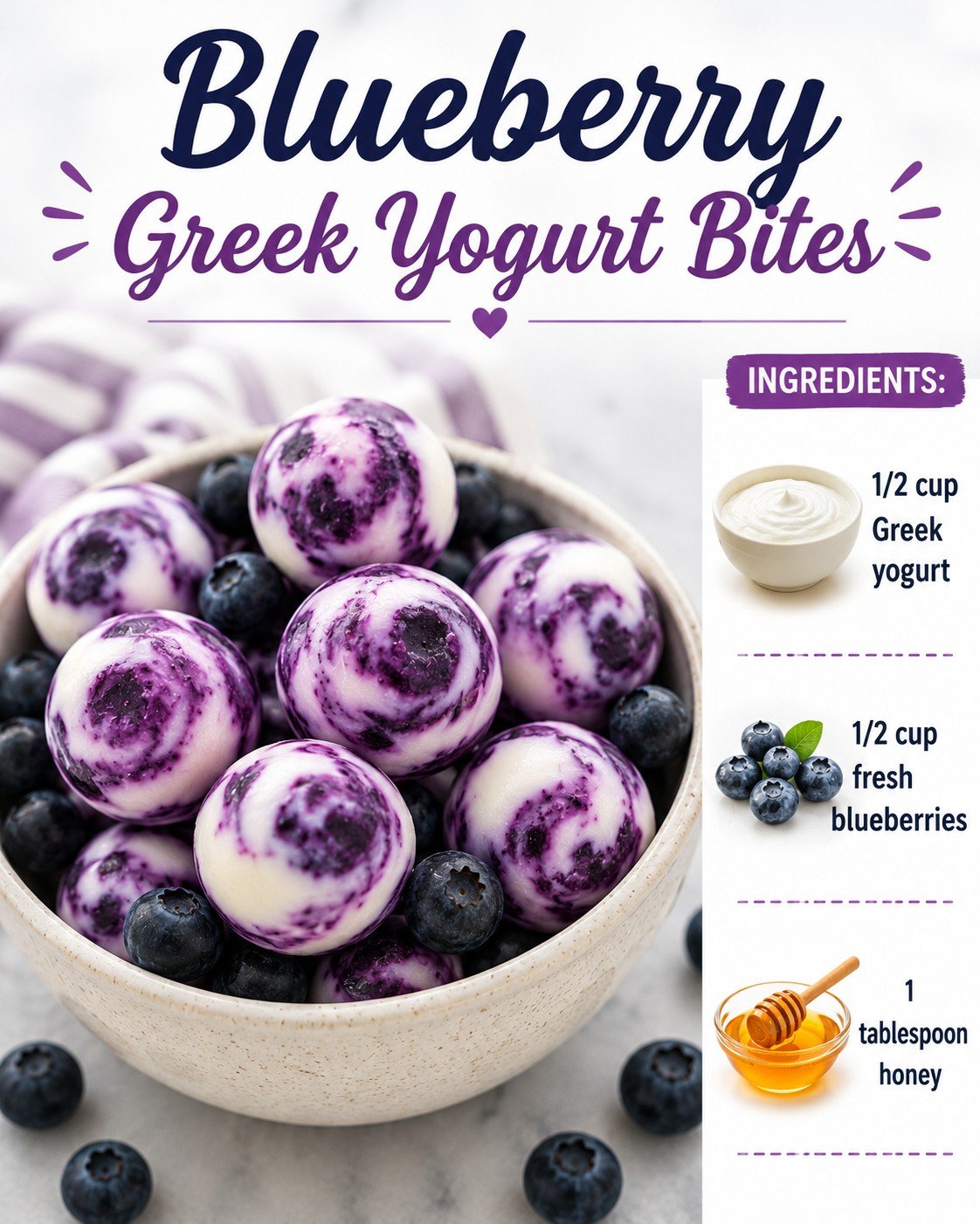 Blueberry Greek Yogurt Bites