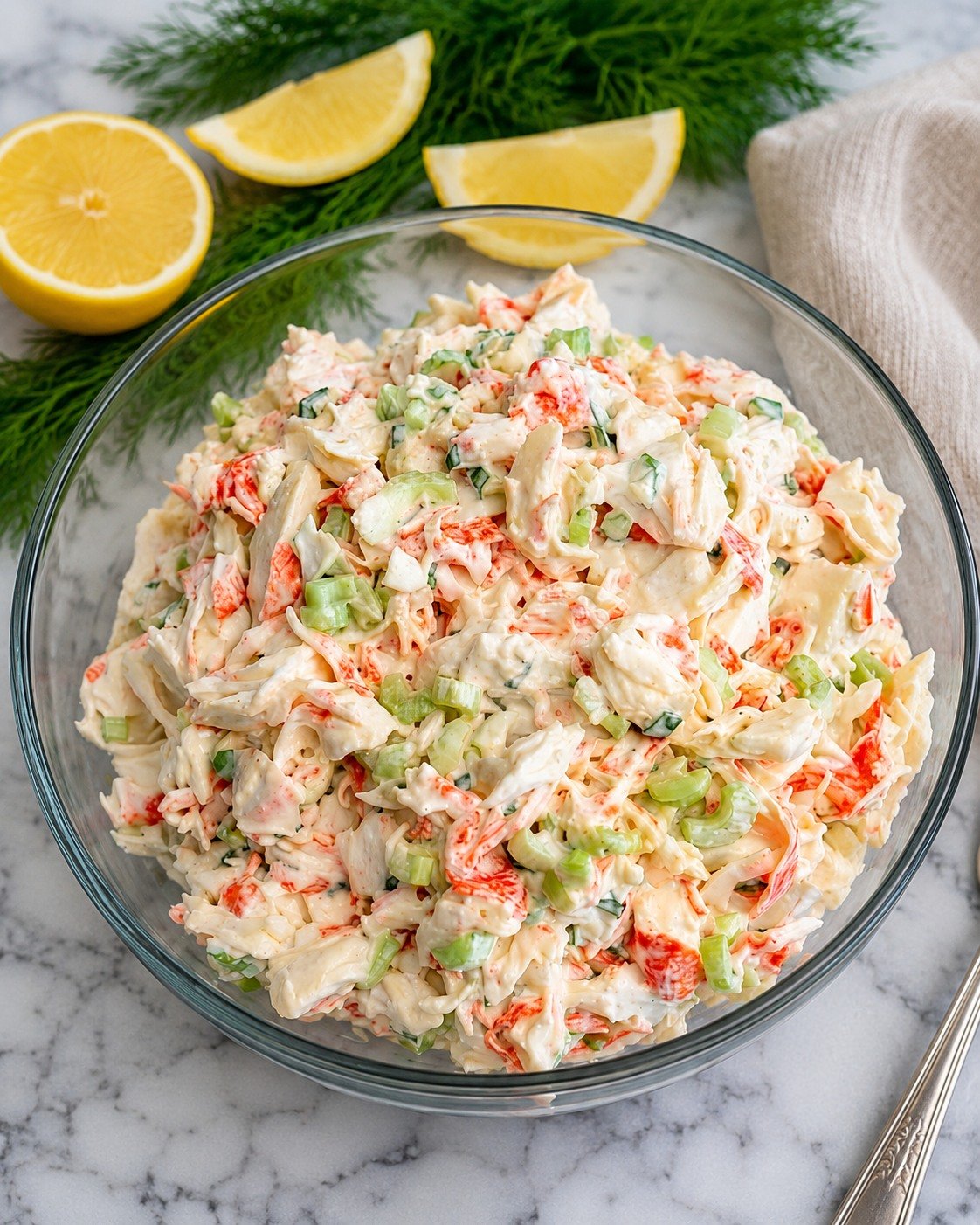 Creamy Crab & Celery Salad (Classic Lemon-Dill Seafood Salad) 🦀🥗