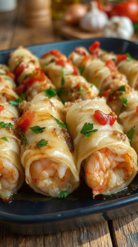 Shrimp-Crab Fajita Roll-Up Bombs