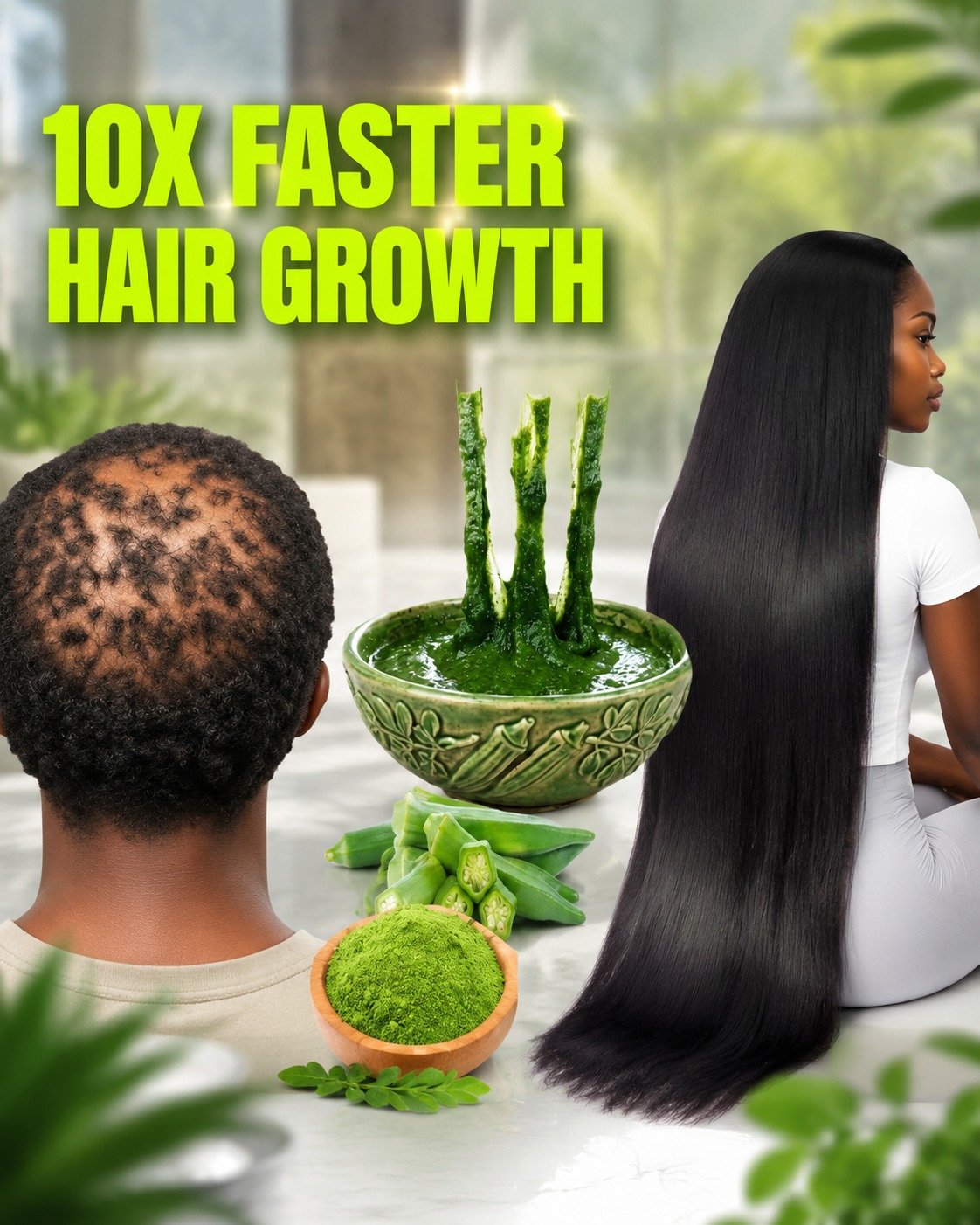 Okra Hair Mask Triggers Faster Growth, Less Breakage, Fuller Strands