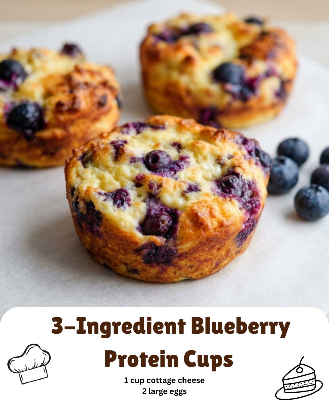 Amazing 3-Ingredient Blueberry Protein Cups – The Easy High-Protein Snack Everyone Loves