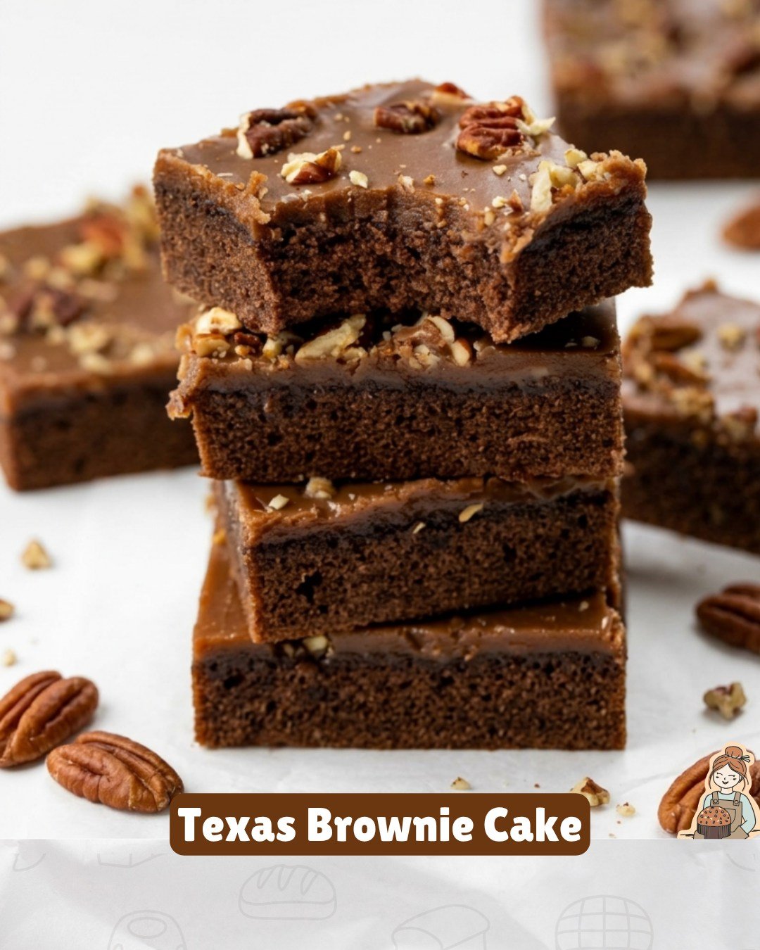 Healthy Greek Yogurt Peanut Butter Brownie Cake Squares with Crackled Tops