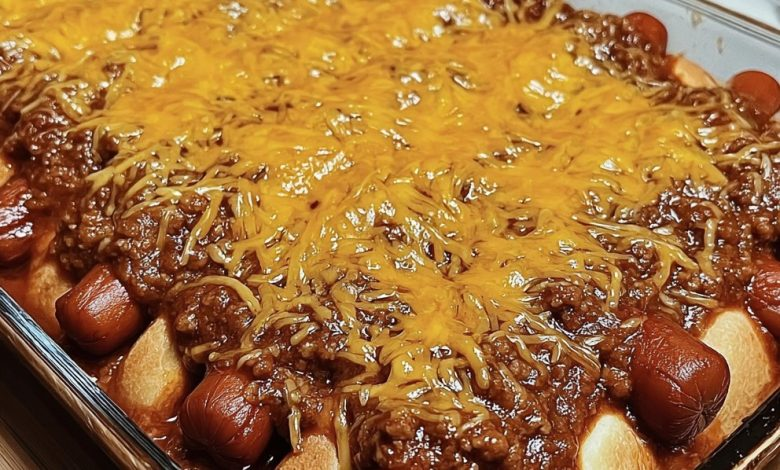 Hot Dog Chili Cheese Casserole