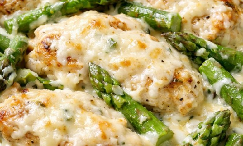 Creamy Baked Asparagus Chicken (Easy One-Pan Meal)
