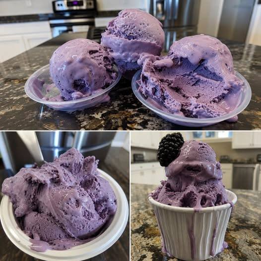 Keto Blueberry Ice Cream 🍦🫐