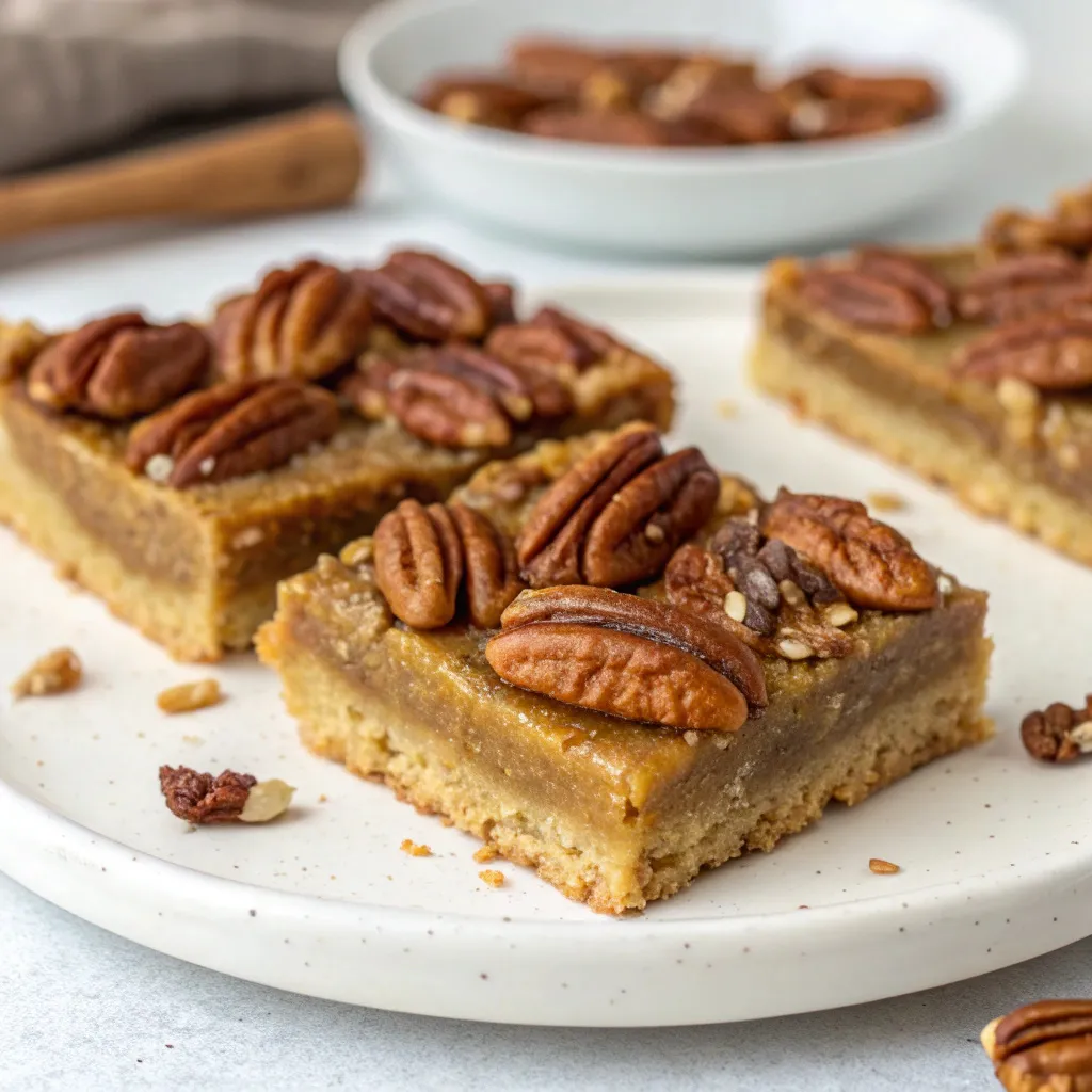 Unbelievably Decadent No‑Bake Keto Pecan Pie Bars