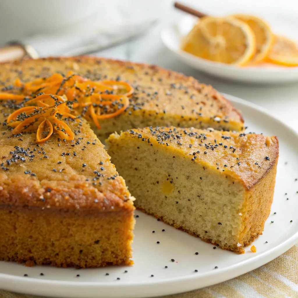 Persian Orange Cake with Cardamom & Poppy Seeds