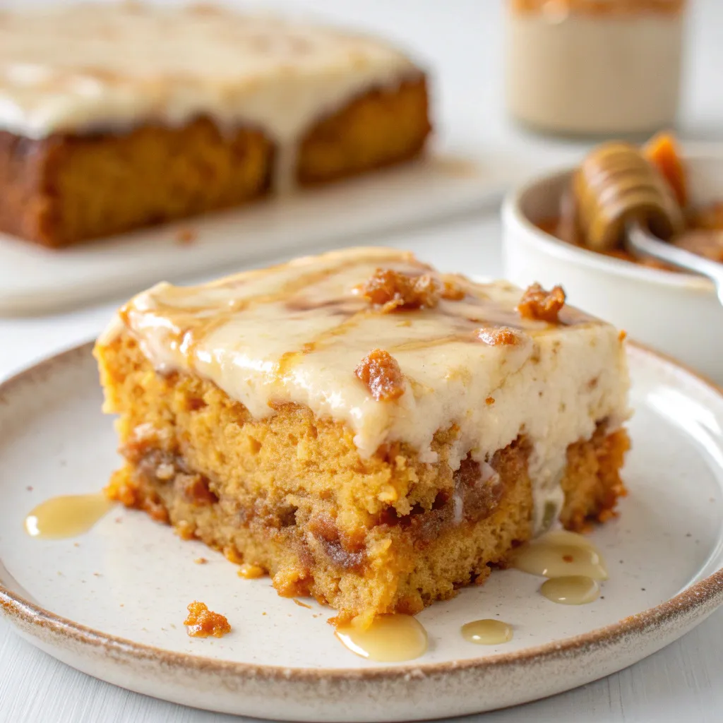 Sweet Potato Honeybun Cake with a Creamy Glaze – A Cozy Fall Favorite