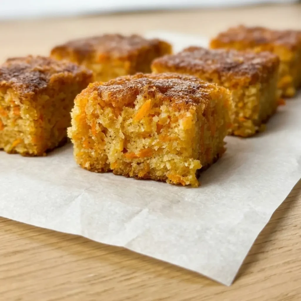 Flourless Carrot & Ginger Bars – Soft, Naturally Sweet & Wholesome
