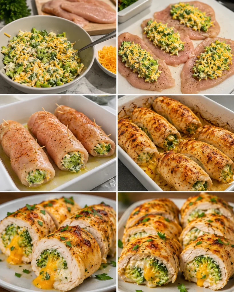 Keto Broccoli Cheddar Chicken Rollups – Cheesy & Low-Carb!