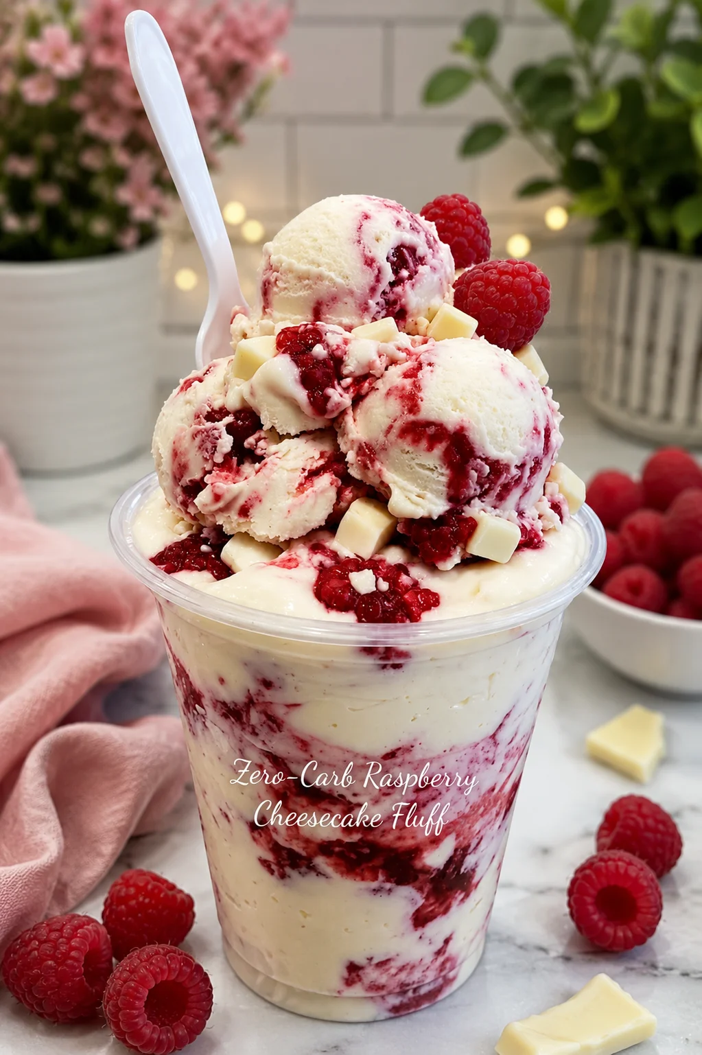 Zero-Carb Raspberry Cheesecake Fluff