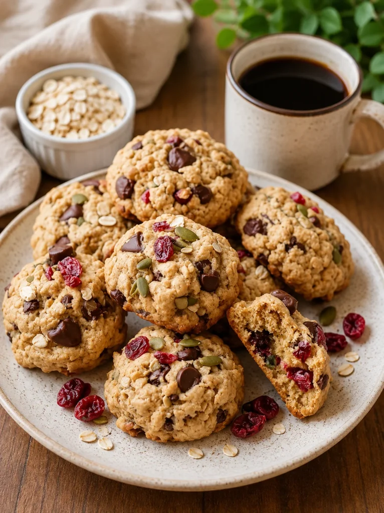 Healthy Peanut Butter Banana Oat Cookies