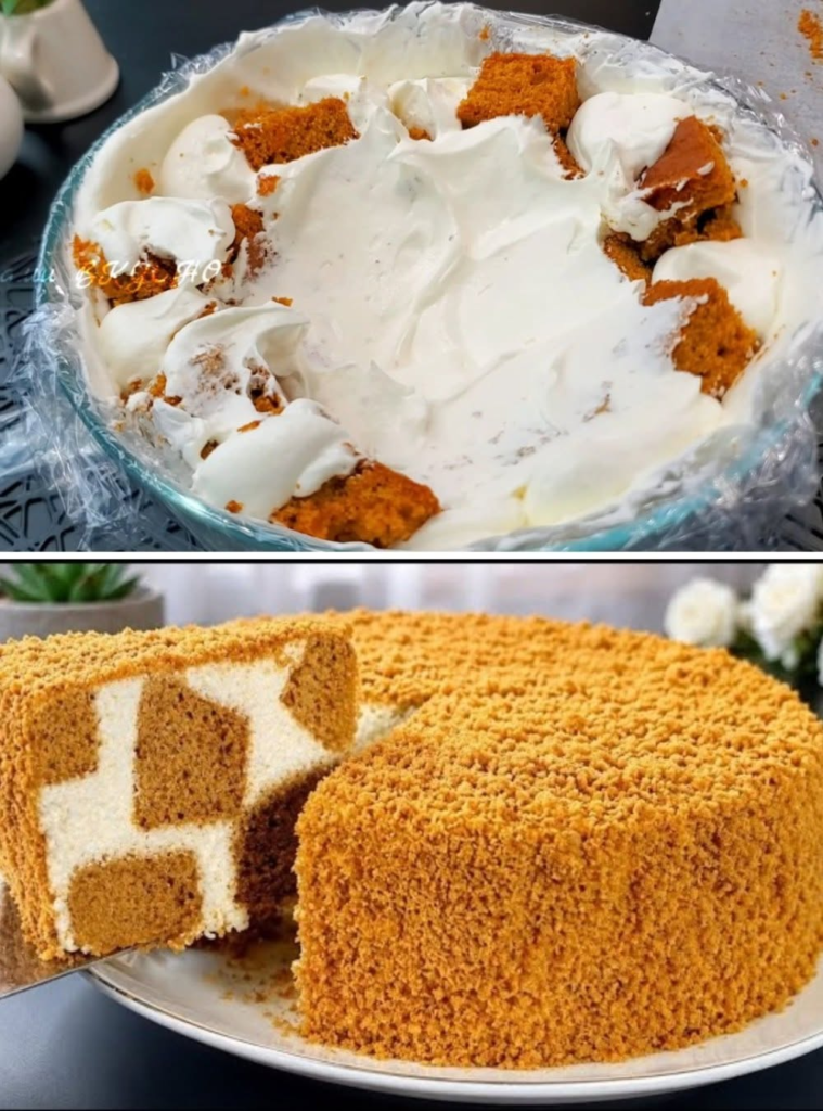 Honey Cake Without Rolling