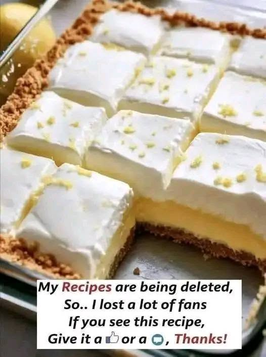 Creamy lemon squares