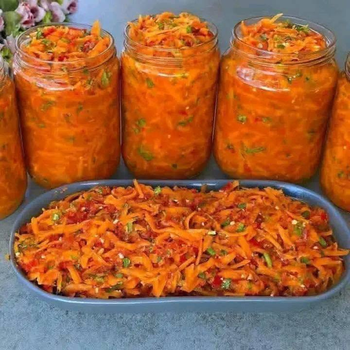Korean-Style Grated Carrot Salad (Morkovcha)