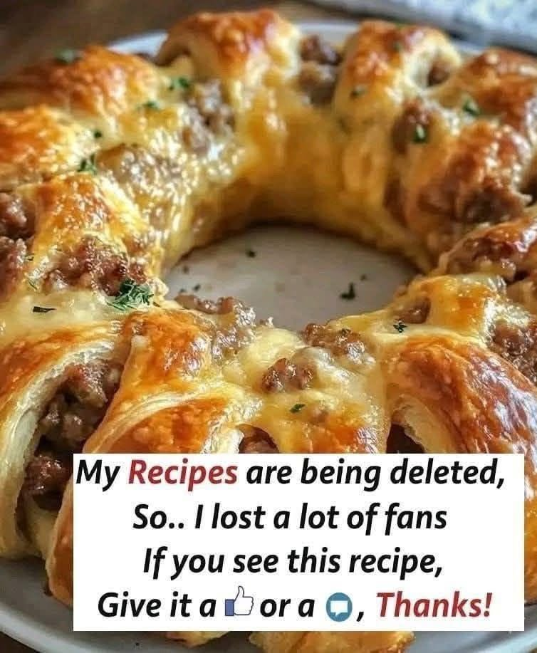 Holiday Crescent Ring with Savory or Sweet Fillings