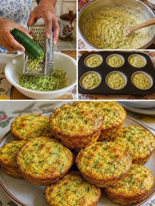 Savoury Zucchini Cheese Muffins