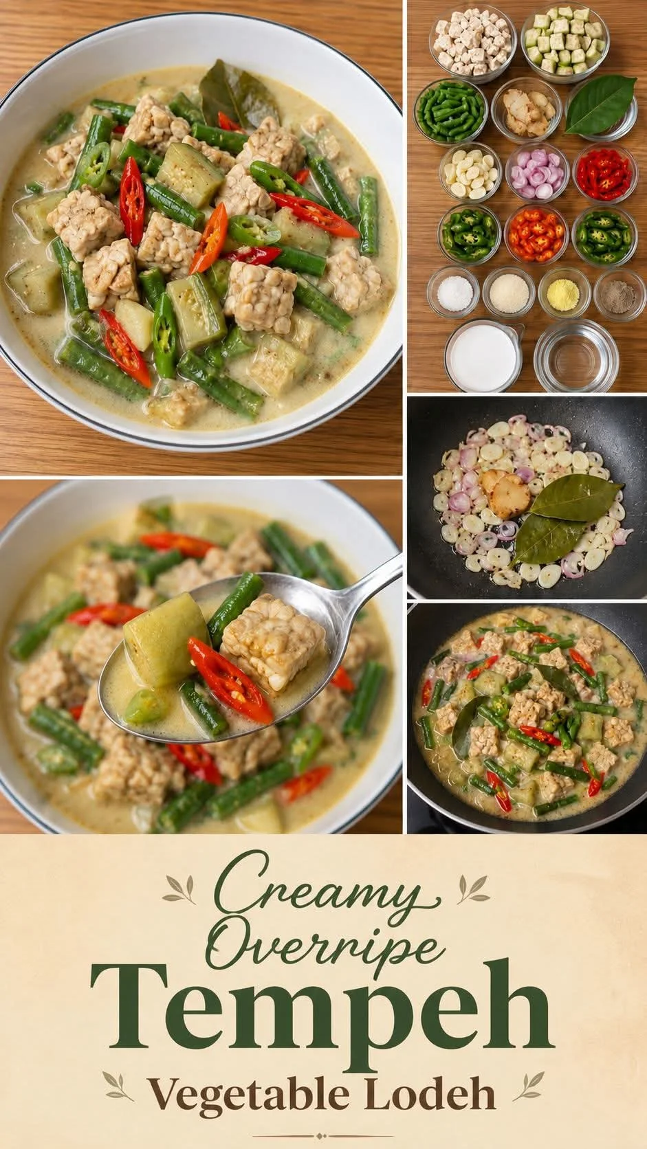 Creamy Overripe Tempeh Vegetable Lodeh